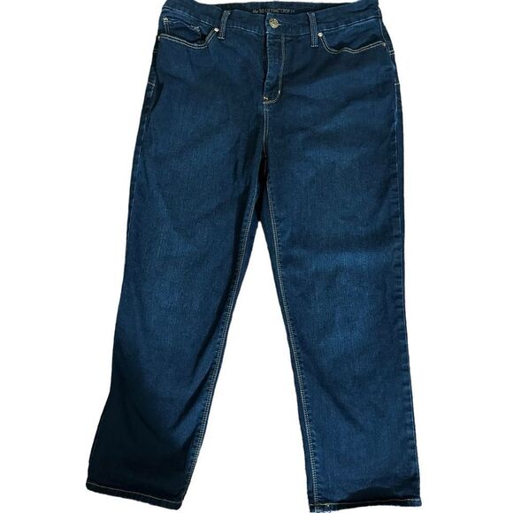 Chico's Dark Denim the So‎ Lifting Crop Jeans  - Size 1 Medium - Picture 2 of 12